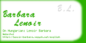 barbara lenoir business card